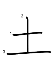 Thứ tự nét chữ 土