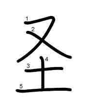 Thứ tự nét chữ 圣