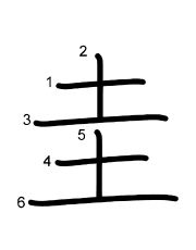 Thứ tự nét chữ 圭