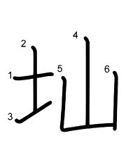 Thứ tự nét chữ 圸