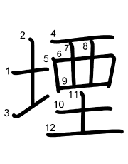 Thứ tự nét chữ 堙