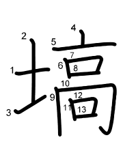 Thứ tự nét chữ 塙