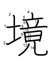 Thứ tự nét chữ 境