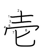 Thứ tự nét chữ 壱