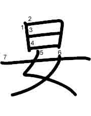 Thứ tự nét chữ 妟