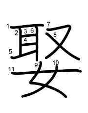 Thứ tự nét chữ 娶