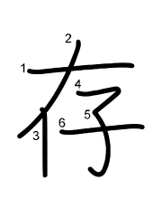 Thứ tự nét chữ 存