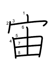 Thứ tự nét chữ 宙
