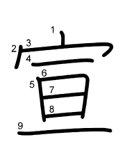 Thứ tự nét chữ 宣