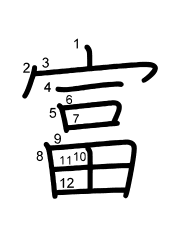 Thứ tự nét chữ 富