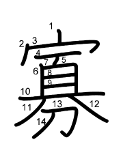 Thứ tự nét chữ 寡