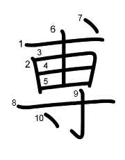 Thứ tự nét chữ 尃