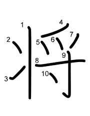 Thứ tự nét chữ 将