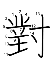 Thứ tự nét chữ 對