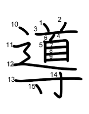 Thứ tự nét chữ 導