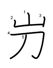 Thứ tự nét chữ 屶