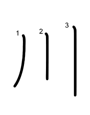 Thứ tự nét chữ 川
