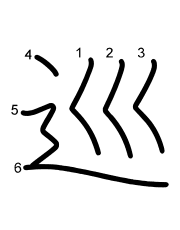Thứ tự nét chữ 巡