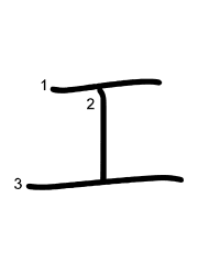 Thứ tự nét chữ 工