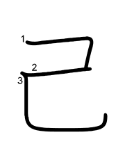 Thứ tự nét chữ 己