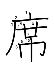 Thứ tự nét chữ 席