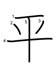 Thứ tự nét chữ 平