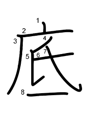 Thứ tự nét chữ 底