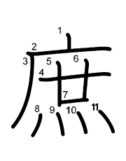 Thứ tự nét chữ 庶