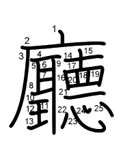 Thứ tự nét chữ 廳