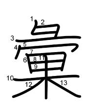 Thứ tự nét chữ 彙
