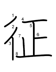 Thứ tự nét chữ 征