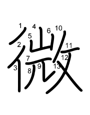 Thứ tự nét chữ 微