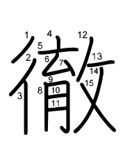 Thứ tự nét chữ 徹