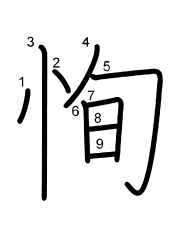 Thứ tự nét chữ 恂