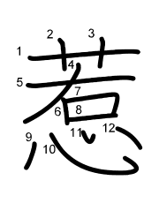 Thứ tự nét chữ 惹