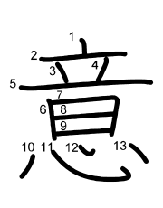 Thứ tự nét chữ 意