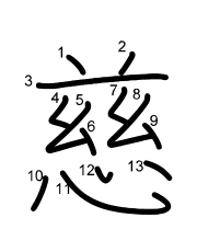 Thứ tự nét chữ 慈