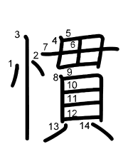 Thứ tự nét chữ 慣