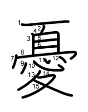 Thứ tự nét chữ 憂