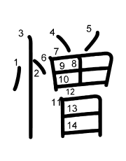 Thứ tự nét chữ 憎