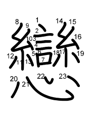 Thứ tự nét chữ 戀
