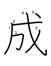 Thứ tự nét chữ 成