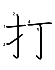 Thứ tự nét chữ 打