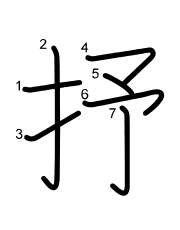 Thứ tự nét chữ 抒