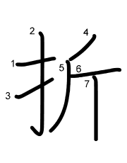 Thứ tự nét chữ 折