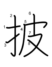 Thứ tự nét chữ 披