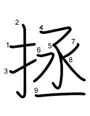 Thứ tự nét chữ 拯