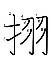 Thứ tự nét chữ 挧