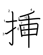 Thứ tự nét chữ 挿