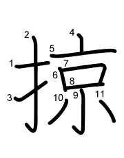 Thứ tự nét chữ 掠